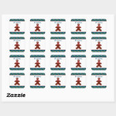 Sticker Carré Gingerbread Man (Feuille)
