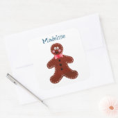 Sticker Carré Gingerbread Man (Enveloppe)