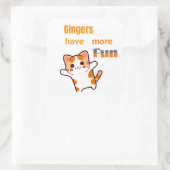 Sticker Carré Gingers ont plus de plaisir! (Sac)