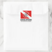 Sticker Carré Ginnie Springs (les meilleures grottes) (Sac)