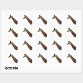 Sticker Carré Girafe (Feuille)