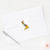 Sticker Carré Girafe (Enveloppe)