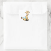 Sticker Carré Giraffe avec sous-vêtements (Sac)
