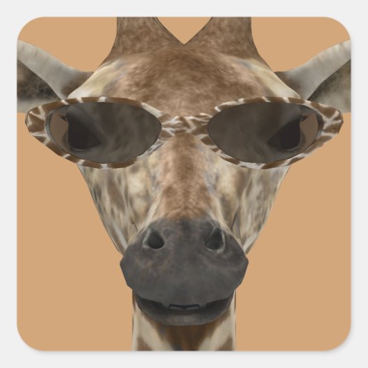 Sticker Carré Giraffe Incognito (Devant)