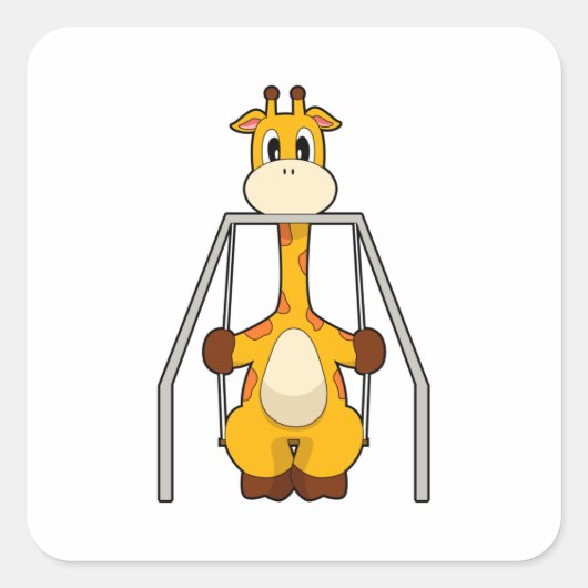 Sticker Carré Giraffe Swing (Devant)