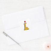 Sticker Carré Giraffe with Balloon (Enveloppe)