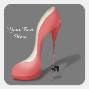 Sticker Carré Girant Red Stiletto - Danseuse de talon