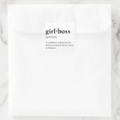 Sticker Carré Girlboss - Signification du dictionnaire (Sac)