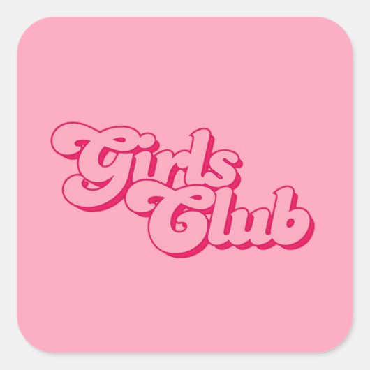 Sticker Carré Girls Club (Devant)