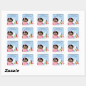 Sticker Carré Girls Unicorn (Feuille)