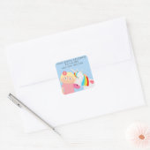 Sticker Carré Girls Unicorn (Enveloppe)