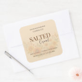 Sticker Carré Give Thanks Salted Caramel Candle Label (Enveloppe)
