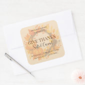 Sticker Carré Give Thanks Salted Caramel Candle Label (Enveloppe)