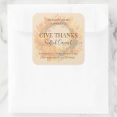 Sticker Carré Give Thanks Salted Caramel Candle Label (Sac)