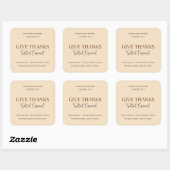Sticker Carré Give Thanks Salted Caramel Candle Label (Feuille)