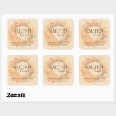 Sticker Carré Give Thanks Salted Caramel Candle Label (Feuille)
