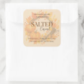 Sticker Carré Give Thanks Salted Caramel Candle Label (Sac)