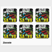 STICKER CARRÉ GIZA SATIVA (Feuille)