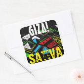 STICKER CARRÉ GIZA SATIVA (Enveloppe)