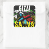 STICKER CARRÉ GIZA SATIVA (Sac)