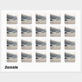 Sticker Carré Glace bleue (Feuille)