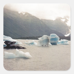 Sticker Carré Glace bleue