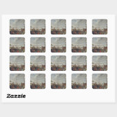 Sticker Carré Glace sur le lagon (Feuille)