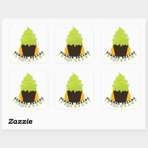 Sticker Carré Glaces de rêves estivaux
