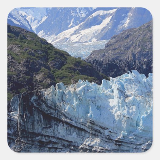 Sticker Carré Glacier Bay, Alaska (Devant)
