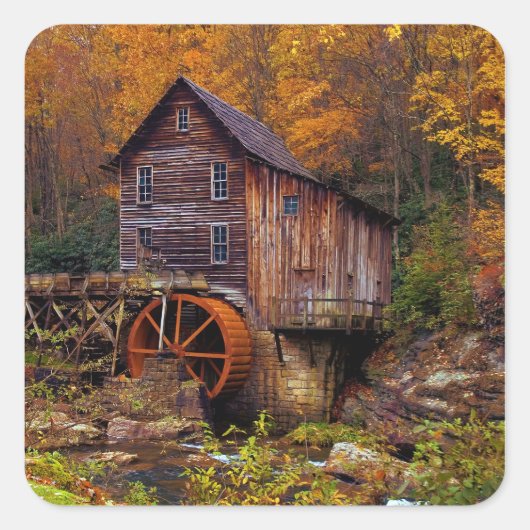 Sticker Carré Glade Creek Grist Mill (Devant)
