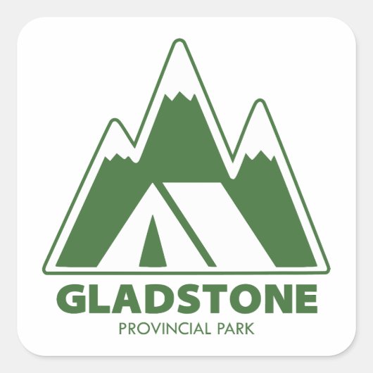 Sticker Carré Gladstone Provincial Park Mountains Camping (Devant)