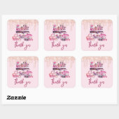 Sticker Carré Glam Makeup Girl Anniversaire (Feuille)