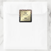 Sticker Carré Glam Parties scintillant Empreinte de léopard Soy  (Sac)