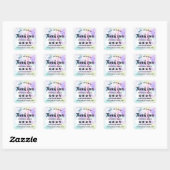 Sticker Carré Glam Rainbow Crystal Diamond Merci Order (Feuille)