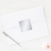 Sticker Carré Glamour Silver Look Blank Elegant Template (Enveloppe)