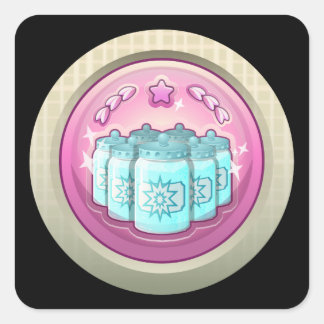 Sticker Carré Glitch Achievement pote étincelant