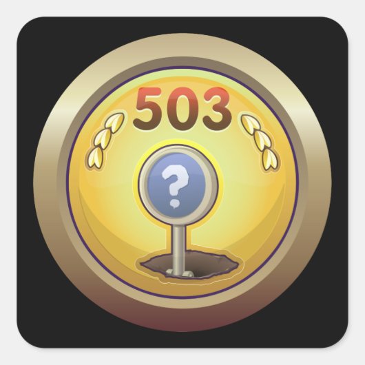 Sticker Carré Glitch Achievement trigger happy trap duster (Devant)