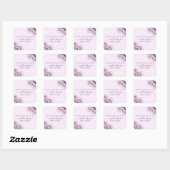 Sticker Carré Glitter de géode d'agate violet améthyste Luxe Ent (Feuille)