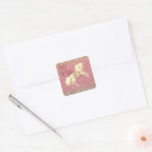 Sticker Carré Glittery Gold Unicorn (Enveloppe)