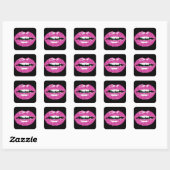 STICKER CARRÉ GLITTERY KISS (Feuille)
