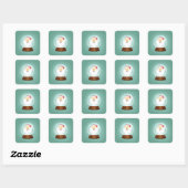 Sticker Carré Globe Santa Claus (Feuille)