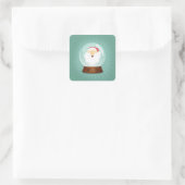 Sticker Carré Globe Santa Claus (Sac)