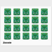 Sticker Carré Glorious Peacock (Feuille)