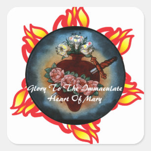 Sticker Carré Glory To The Immaculate Heart of Mary