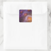 Sticker Carré Glowing Cellular Network Abstract Art (Sac)