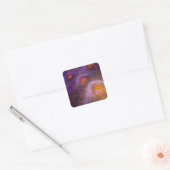 Sticker Carré Glowing Cellular Network Abstract Art (Enveloppe)