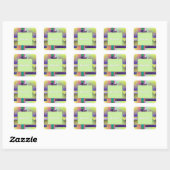 Sticker Carré Gluten Free Food Abstract Pattern Party (Feuille)