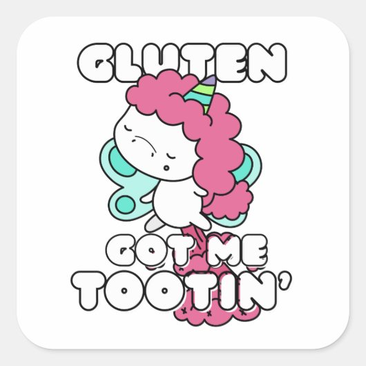 Sticker Carré Gluten Me Dit Tootin (Devant)