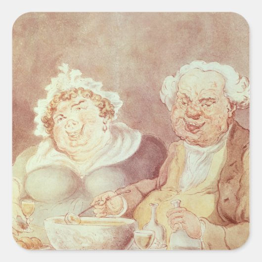 Sticker Carré Gluttons, c.1800-05 (Devant)