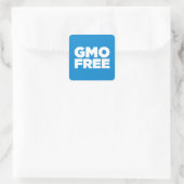 STICKER CARRÉ GMO LIBRE (BLEU) (Sac)